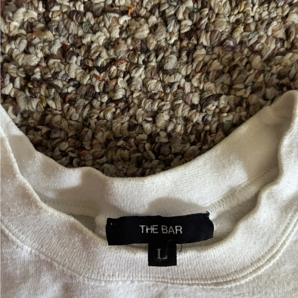 The Bar Men's Sweater in White and Gold - Picture 2 of 5